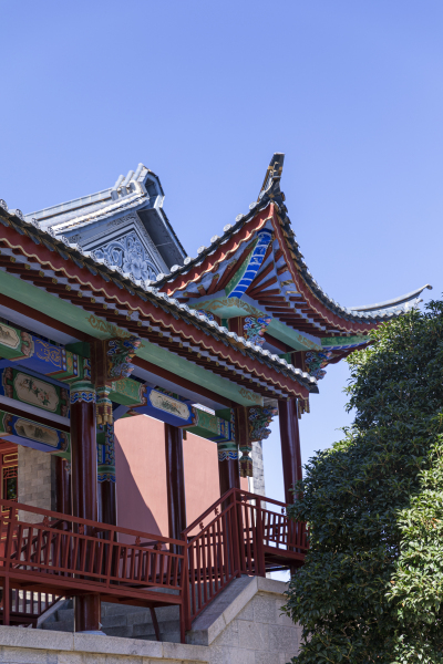 中式庭院彩绘色彩高清图