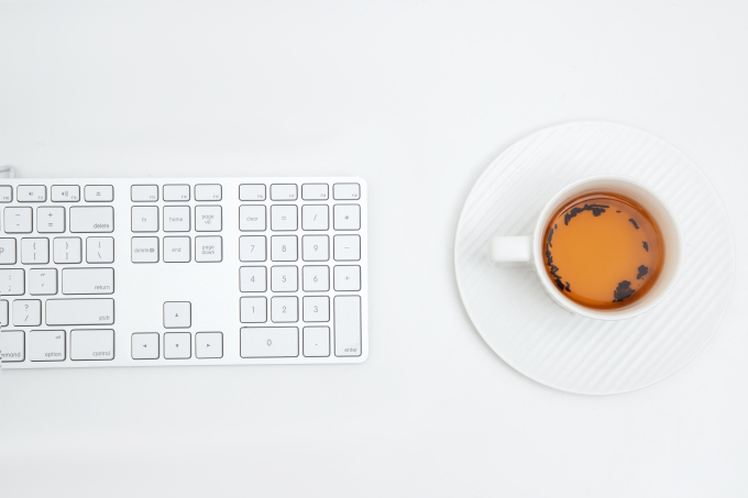 桌面键盘下午茶高清图