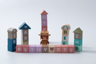 小朋友搭建自己的积木王国实拍图