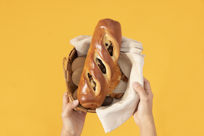 可口面包饼干篮实拍图