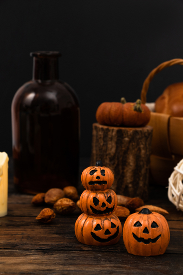 南瓜灯万圣节装饰实拍图