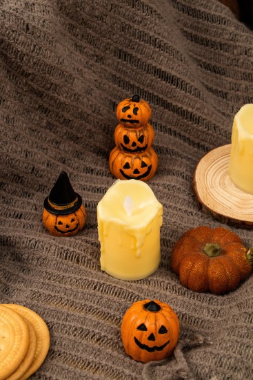 万圣节面目可憎的南瓜摆件实拍图