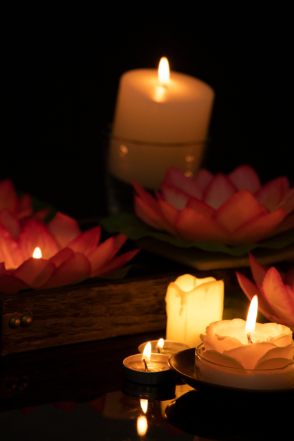 中元节哀悼思念故人实拍图