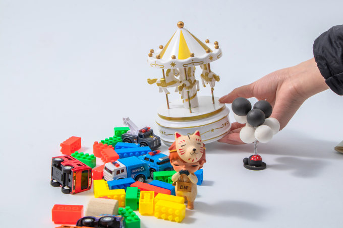 精致旋转木马盲盒积木高清图