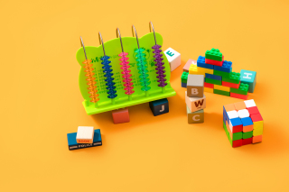 早教几何大颗粒积木玩具实拍图