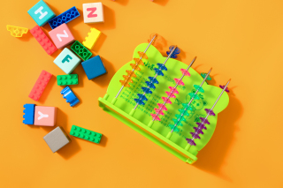 彩色积木计数器实拍图