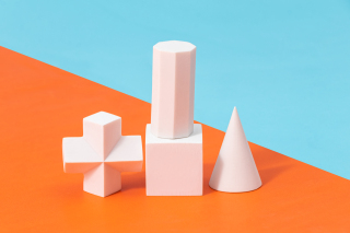 蓝橙背景教学用具高清图