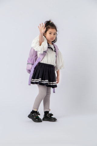 女童小学生水手服可爱清新实拍图