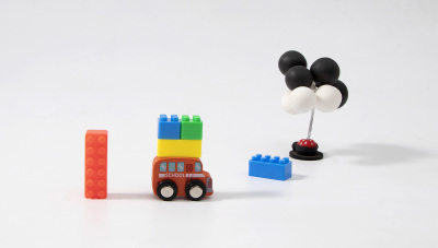 幼儿积木汽车玩具摆件高清图