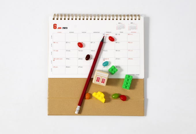 积木日历俯拍实拍图