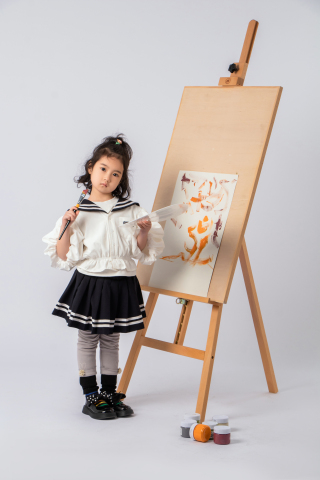 油画作品女孩展示高清图