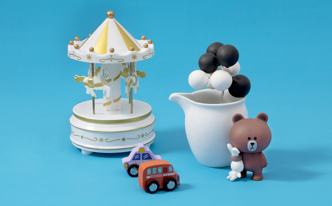 旋转木马可爱摆件童真童趣实拍图