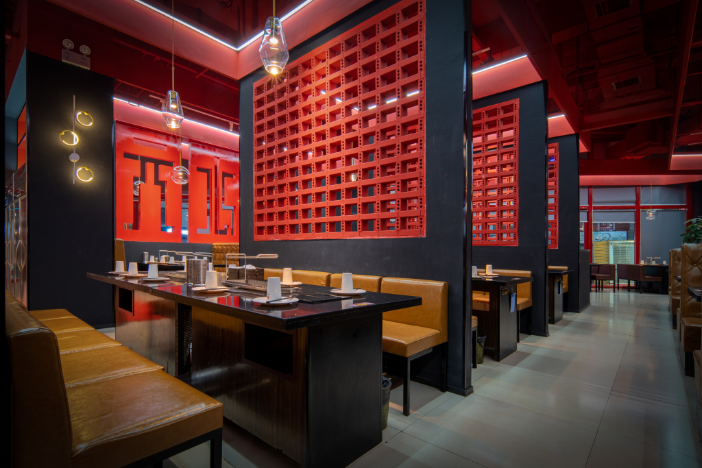 淄博烧烤店大厅实拍图版权图片下载