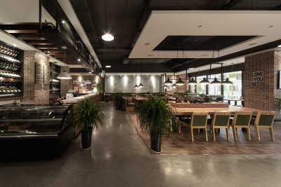 咖啡厅大型绿植装饰高清图