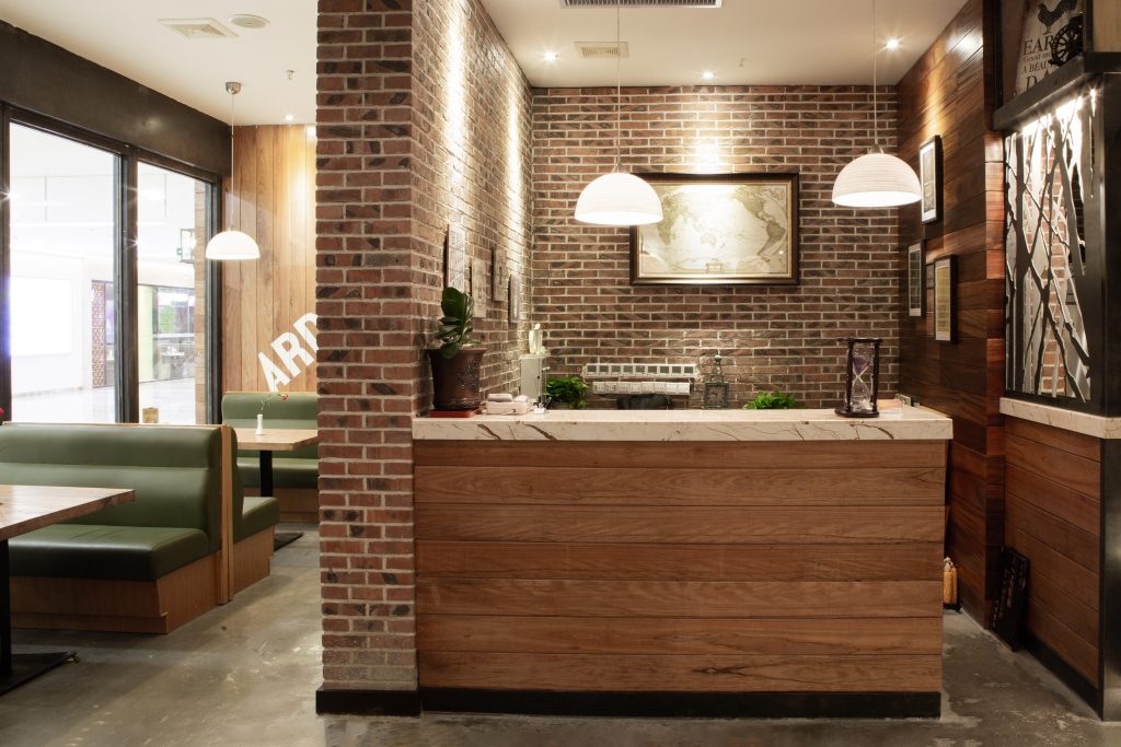 餐厅收银台近景实拍图版权图片下载