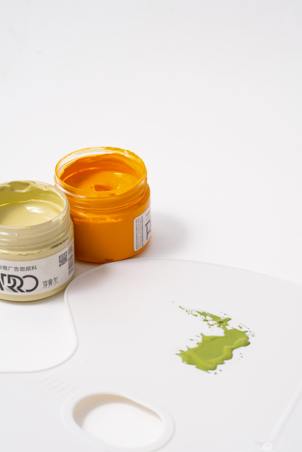 丙烯颜料试色近景高清图