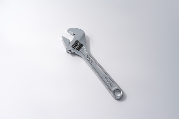 短柄开后活络扳手高清图