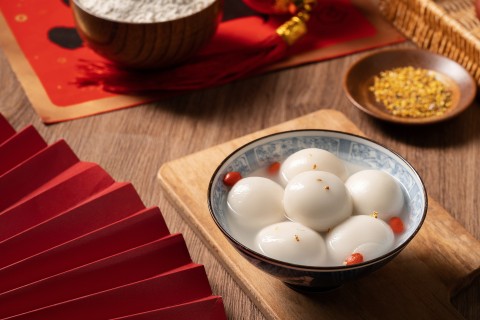 中国传统美食汤圆实拍图