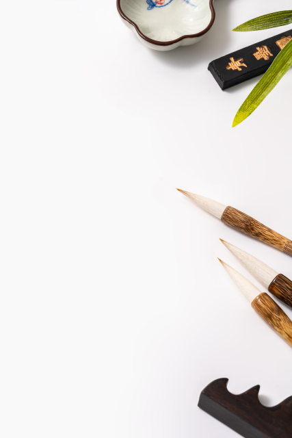 清新创意书法绘画工具实拍图