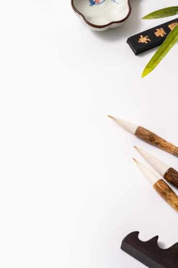 清新创意书法绘画工具实拍图