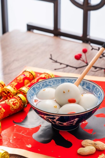 软糯的汤圆美食实拍图