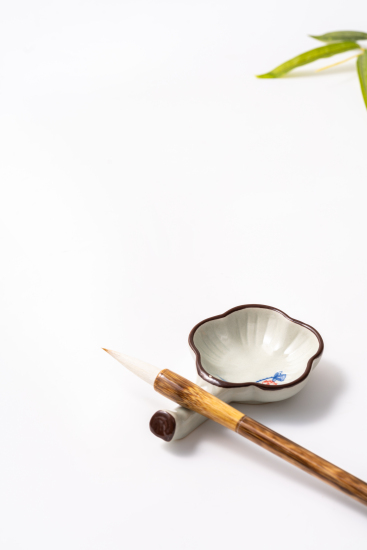 清新禅意书法墨宝实拍图