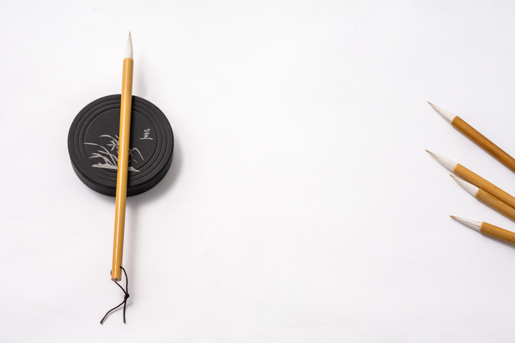 书法入门兼毫毛笔实拍图版权图片下载