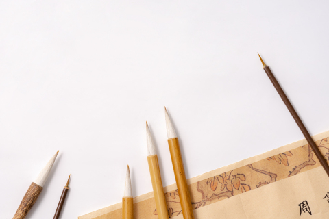 书法专用毛笔工具高清图