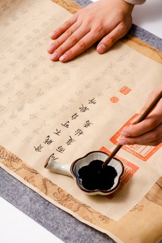 专业书法作品临摹实拍图