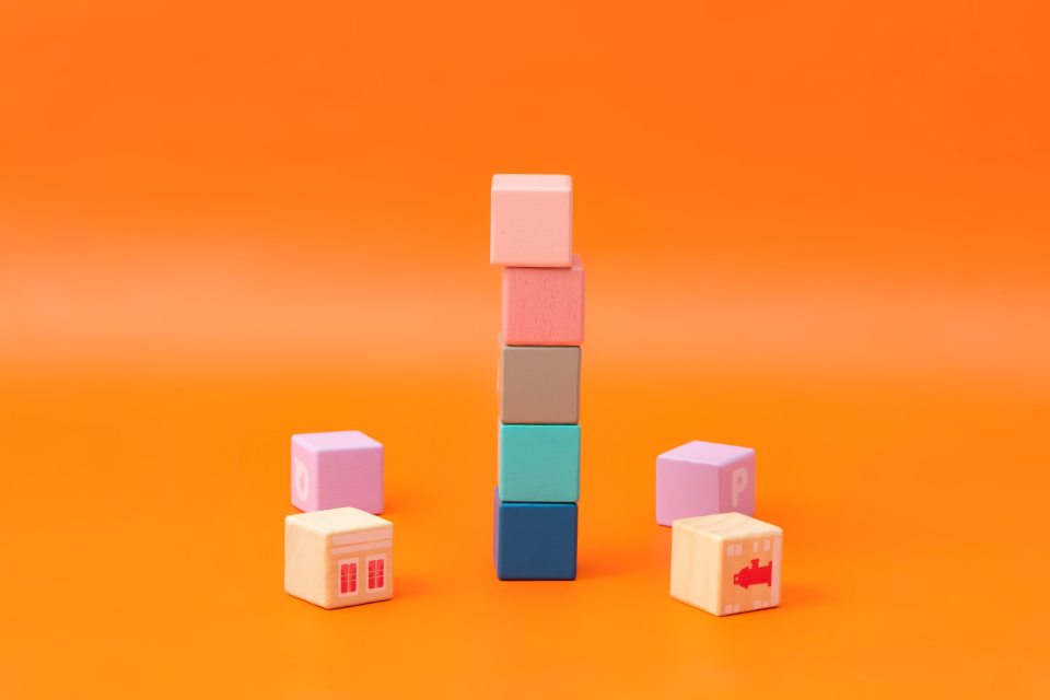 益智儿童积木彩色玩具实拍图