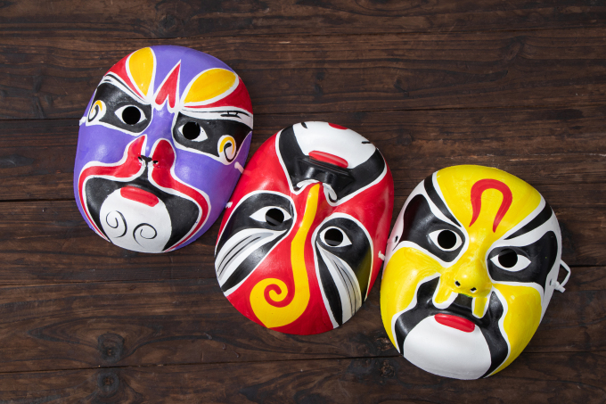 戏曲说唱表演脸谱道具高清图