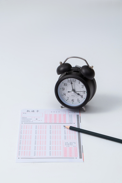 规定时间做完答题卡题目实拍图