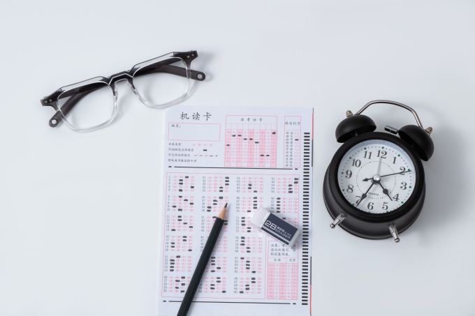 学霸答题卡近景实拍图