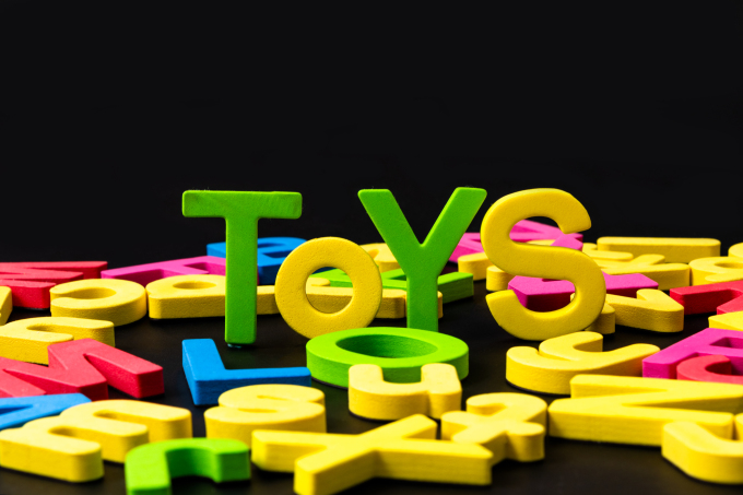 彩色字母积木实拍图