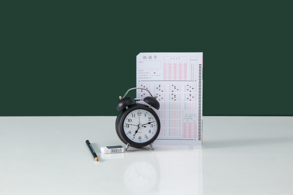 考试用具答题卡近景实拍图