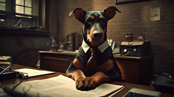 杰出的德国狗侦探摄影图