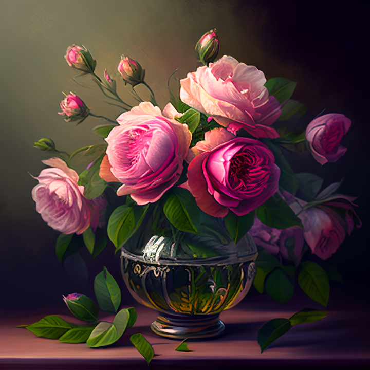 优雅复古粉色玫瑰花束摄影图版权图片下载