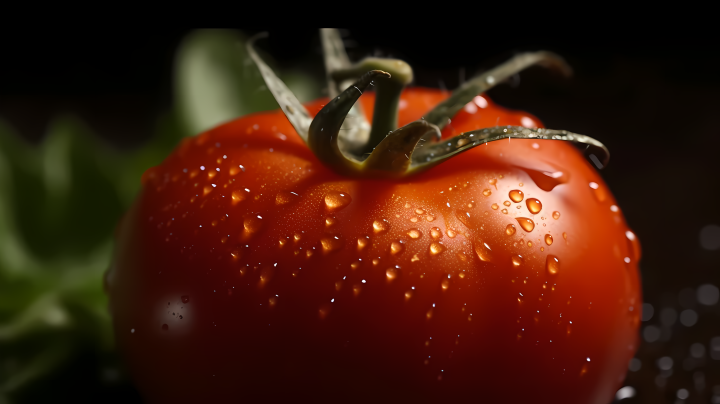 新鲜采摘的红色番茄摄影版权图片下载