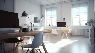 白色装饰风格的室内设计摄影