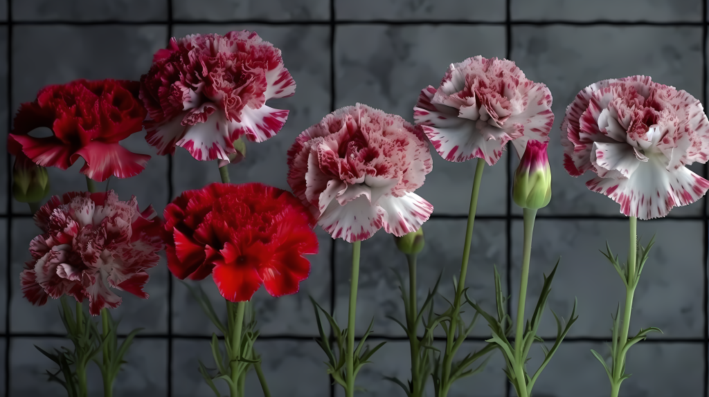 陶瓷砖背景康乃馨鲜花摄影版权图片下载