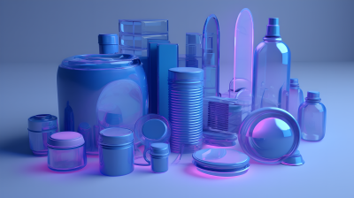 艺术性紫色玻璃瓶摄影图