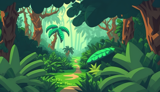 游戏中的绿色丛林高清图