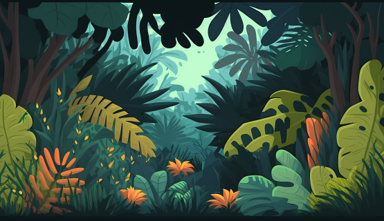 丛林纹理游戏风格卡通高清图