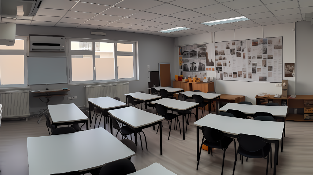 明亮通风的教室