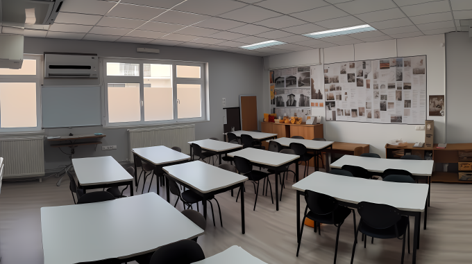 明亮通风的教室