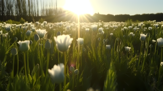 清晨郁金香花海摄影