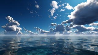 天空与海滩的明亮色彩摄影