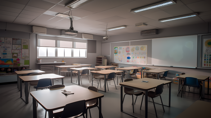 明亮教室装饰上课图