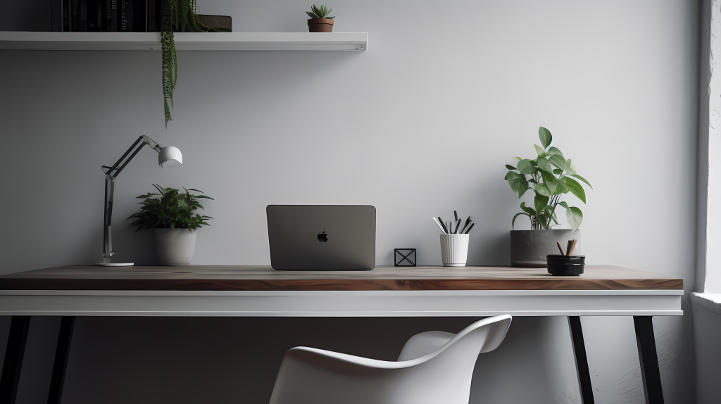 简约风格办公桌摄影版权图片下载