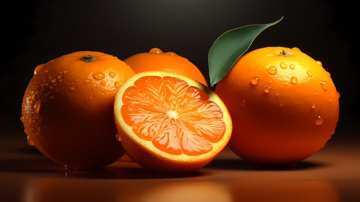 新鲜水果橙子摄影图版权图片下载